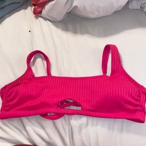 pink bikini top